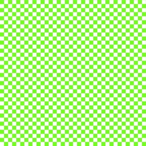 neon green checker half inch