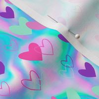 Heartthrob Pink and Purple on Iridescent Swirls by Brittanylane