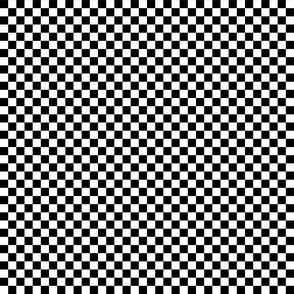black and white checker half inch