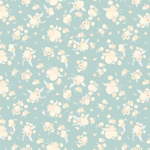 Floral Bouquet in Light Teal