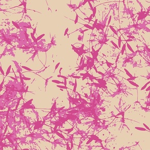 Dandelion Seed Abstract - Hot Pink Caramel