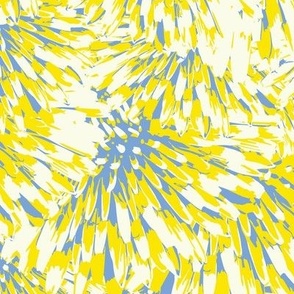 Dandelion Flower Abstract - Canary Yellow Grey