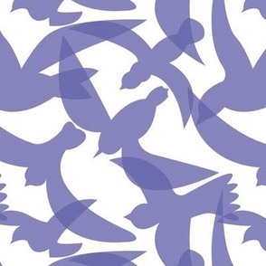 Very Peri Purple Gliding Birds