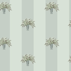 Vase w Olive Branches  - Stripes