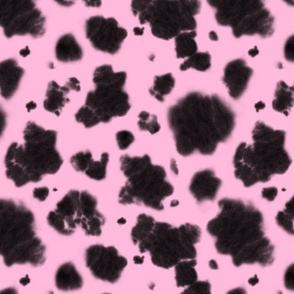 Cow tie dye pattern. Black and pink