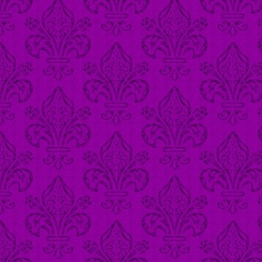 Fleur de Lis New Orleans Purple - 10 Inch 