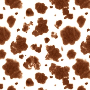 Cow tie dye pattern. Brown and white