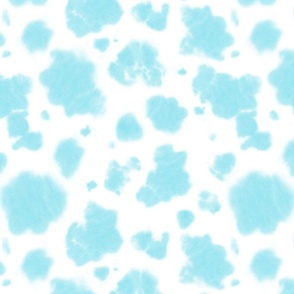 Cow tie dye pattern. Blue and white