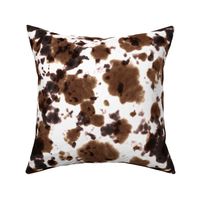 Cow tie dye pattern. Black, brown and white