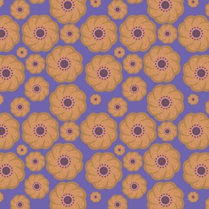 Purple & Orange Pop Art Floral