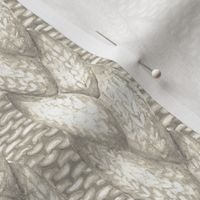 White watercolor realistic knitted pattern