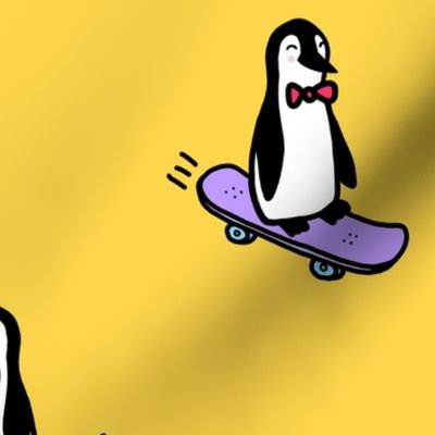 Skater Penguin (yellow)