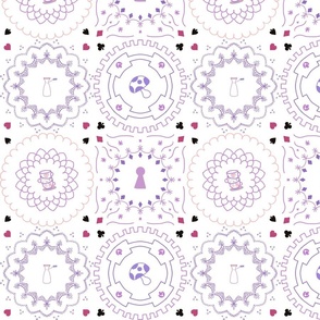 Alice Inspired tiles Purple