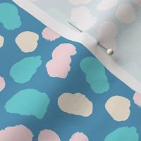 Light blue Irregular Pastel Spots Naive Surface