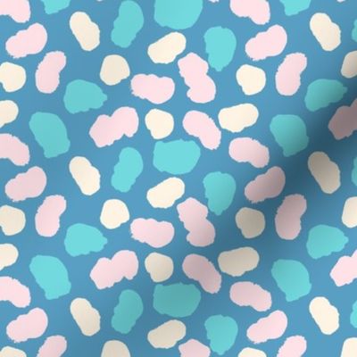 Light blue Irregular Pastel Spots Naive Surface