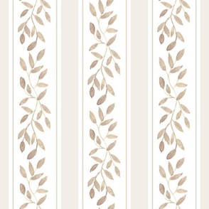 Bella Petals Smoky Quartz Watercolor Victorian Stripe II