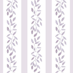 Bella Petals Amethyst Purple Watercolor Victorian Stripe I