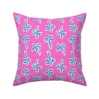 Hot pink Pink naive tropical Palms