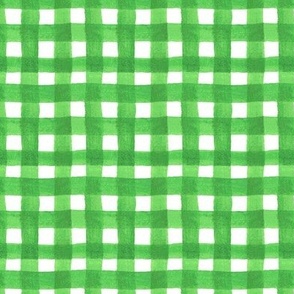 watercolor gingham lime green