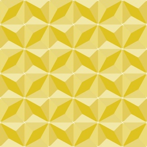 Midcentury Geo Stars - Yellow 