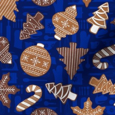 Baking Gingerbread Cookies - Cobalt Blue 