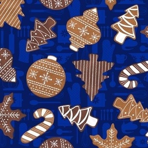 Baking Gingerbread Cookies - Cobalt Blue 