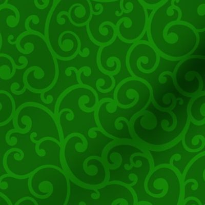 Simple Elegant Scroll -Green