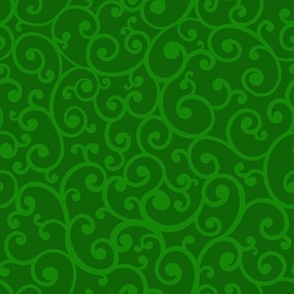 Simple Elegant Scroll -Green