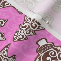 Elegant Gingerbread Cookies - Pink