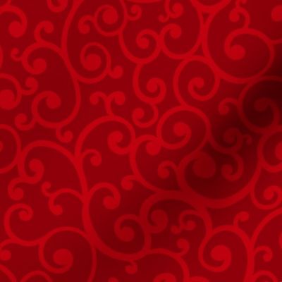 Simple Elegant Scroll - Cardinal Red