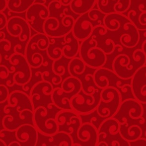 Simple Elegant Scroll - Cardinal Red