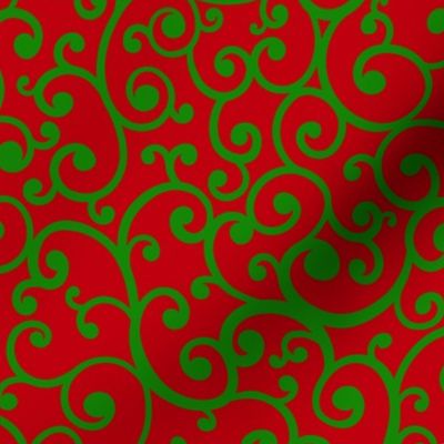 Simple Elegant Scroll - Red Green