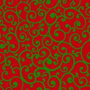 Simple Elegant Scroll - Red Green