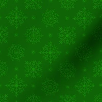 Elegant Snowflakes - Green