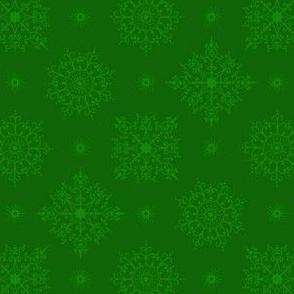 Elegant Snowflakes - Green