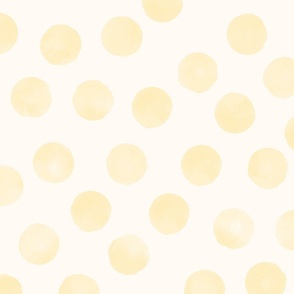 large dots yellow cream background