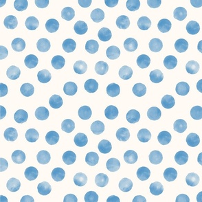 medium dots blue cream background
