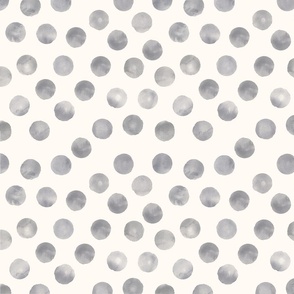 medium dots grey cream background