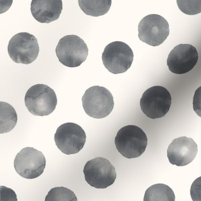 medium dots ink cream background