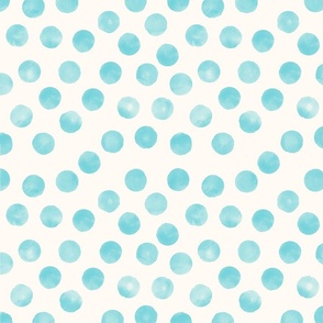 medium dots teal cream background