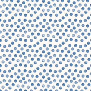 small dots  blue cream background