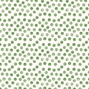 small dots  green cream background