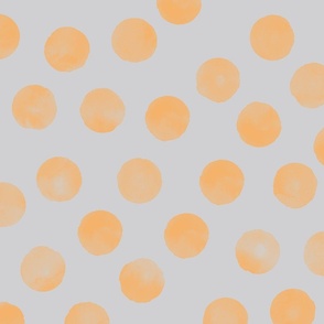 large dots organge gray background