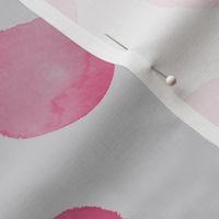 large dots pink gray background