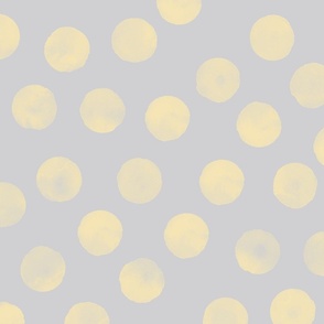 large dots yellow gray background