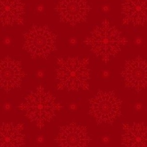 Elegant Snowflakes - Cardinal Red