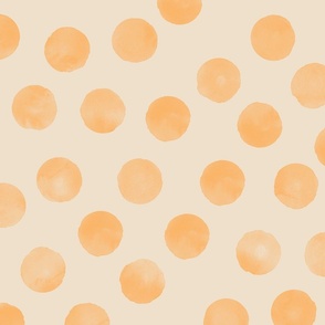 large dots organge biege background