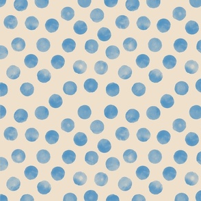 medium dots blue biege background