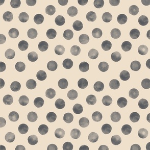 medium dots ink biege background
