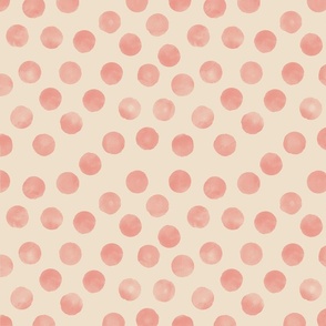medium dots pink biege background